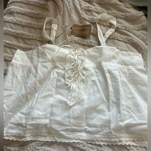 NWT white boho natural life top